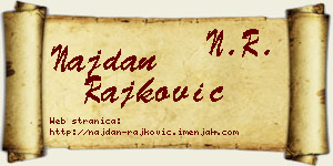 Najdan Rajković vizit kartica